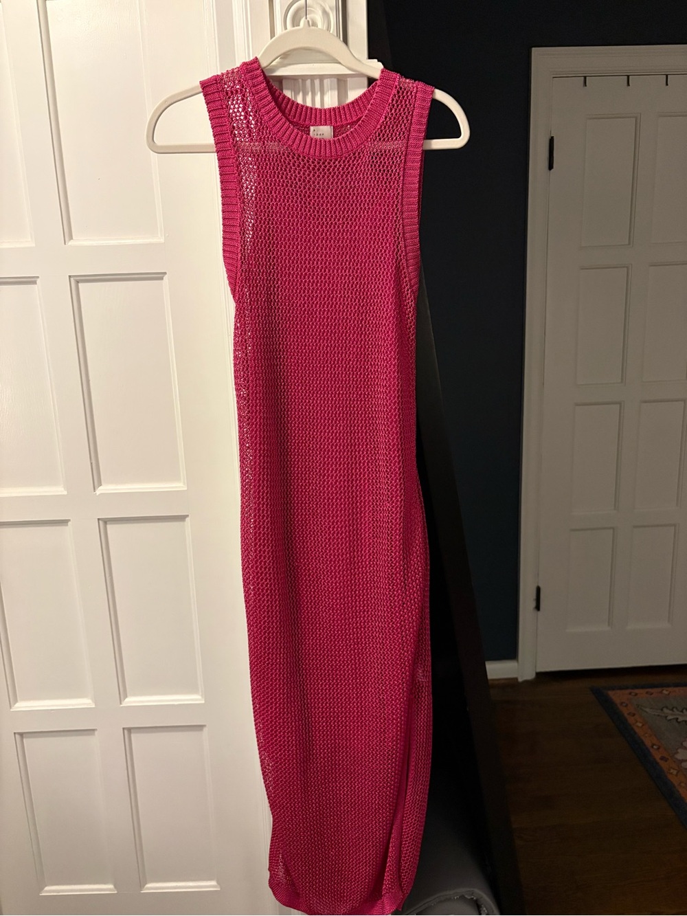 a new day Sleeveless Knit Midi Dress in Bright Pink